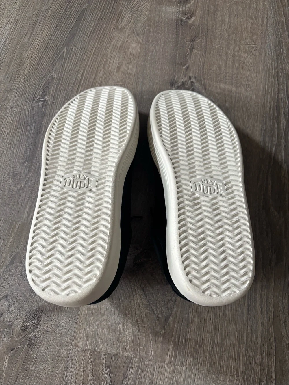 Men's Heydude Black Sneakers with White Sole
